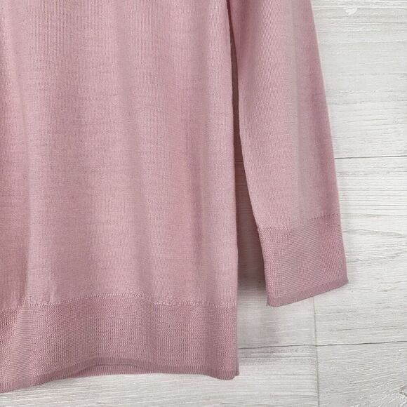 J.Crew Tippi Sweater Baby Pink‎ Floral Liberty Collar Women S 100% Merino Wool - Picture 6 of 16